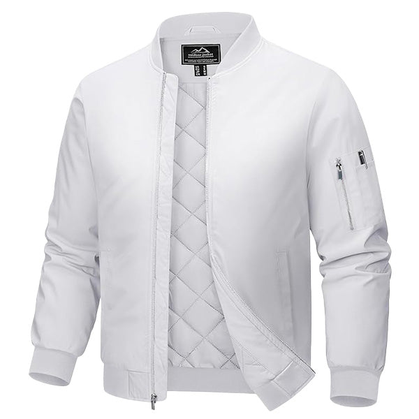 Men's Bomber Jacket, Quilted & Windproof with Pockets - MAGCOMSEN