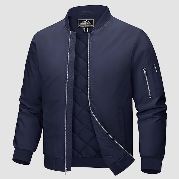 Men's Bomber Jacket, Quilted & Windproof with Pockets - MAGCOMSEN