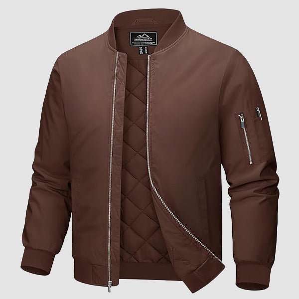 Men's Bomber Jacket, Quilted & Windproof with Pockets - MAGCOMSEN