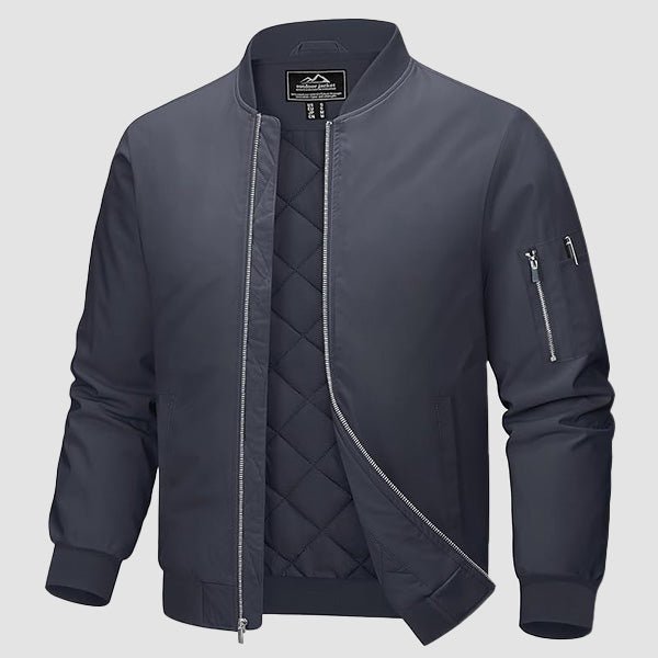 Men's Bomber Jacket, Quilted & Windproof with Pockets - MAGCOMSEN