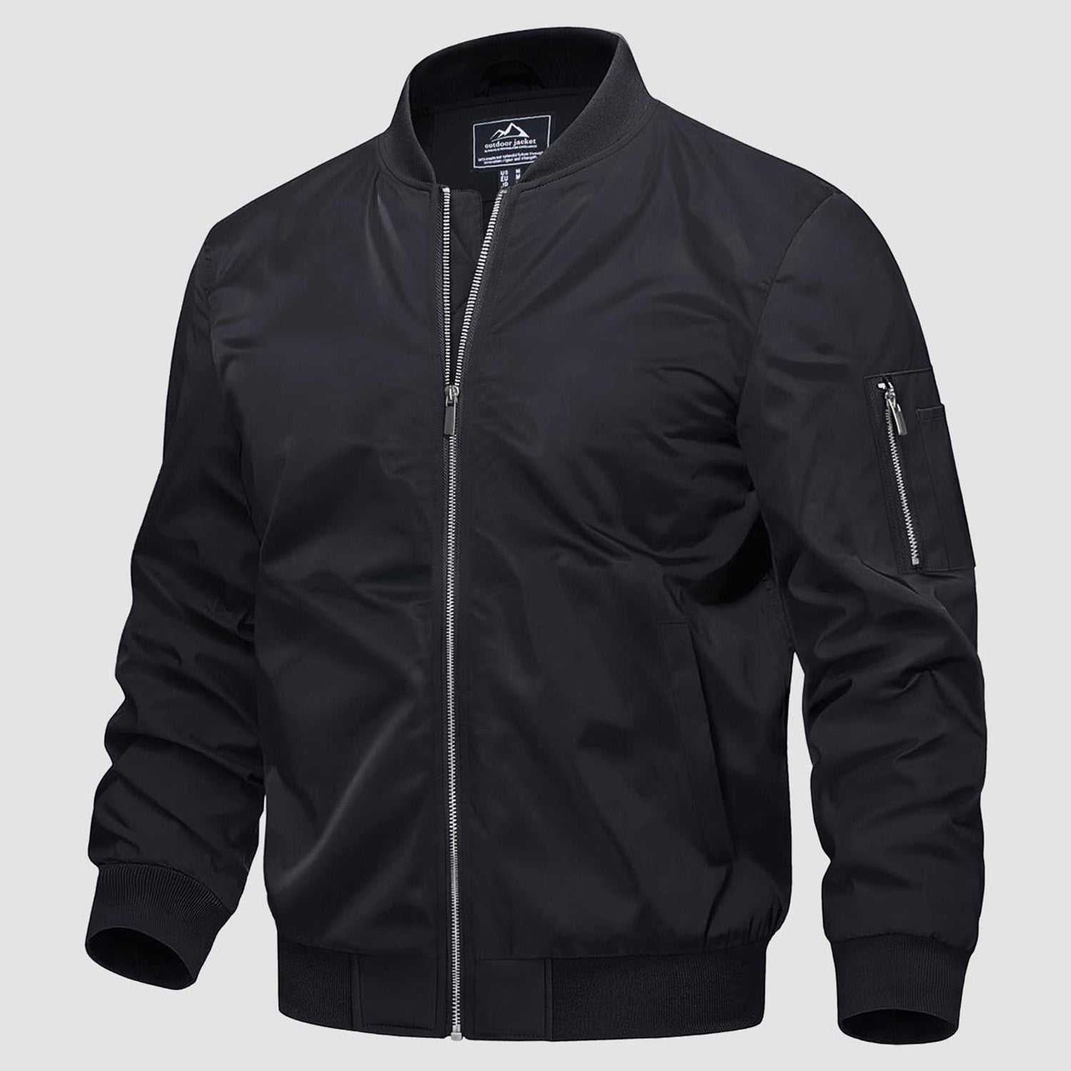 Men's Bomber Jacket, Quilted & Windproof with Pockets - MAGCOMSEN