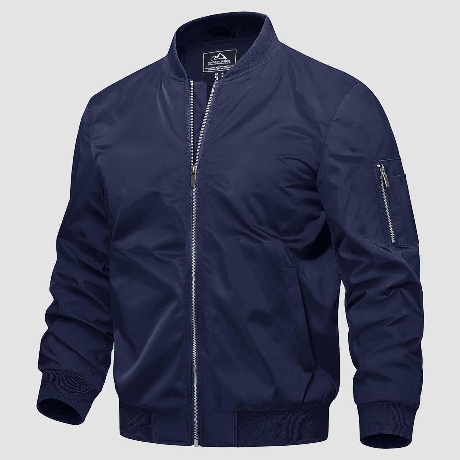 Men's Bomber Jacket, Quilted & Windproof with Pockets - MAGCOMSEN