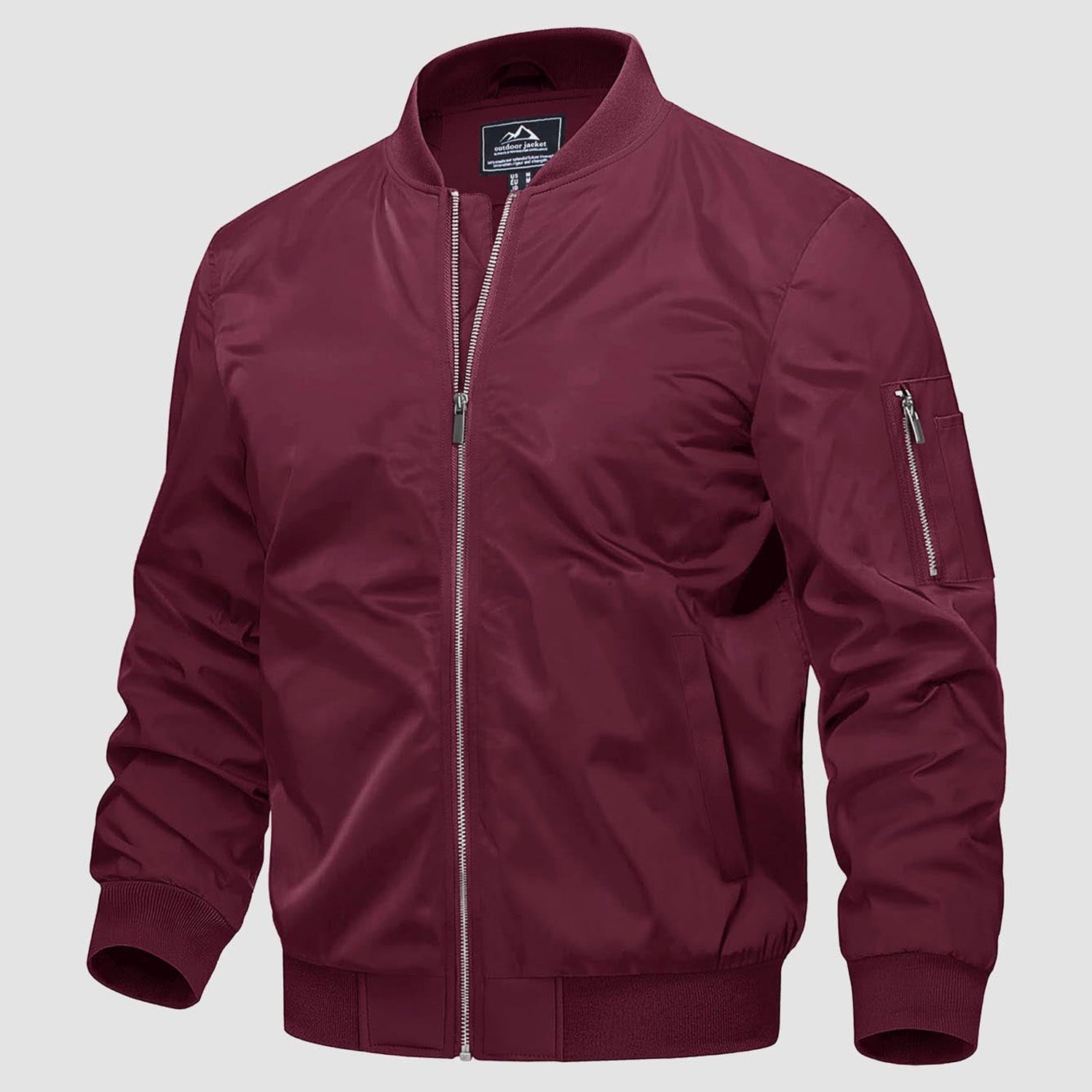 Men's Bomber Jacket, Quilted & Windproof with Pockets - MAGCOMSEN