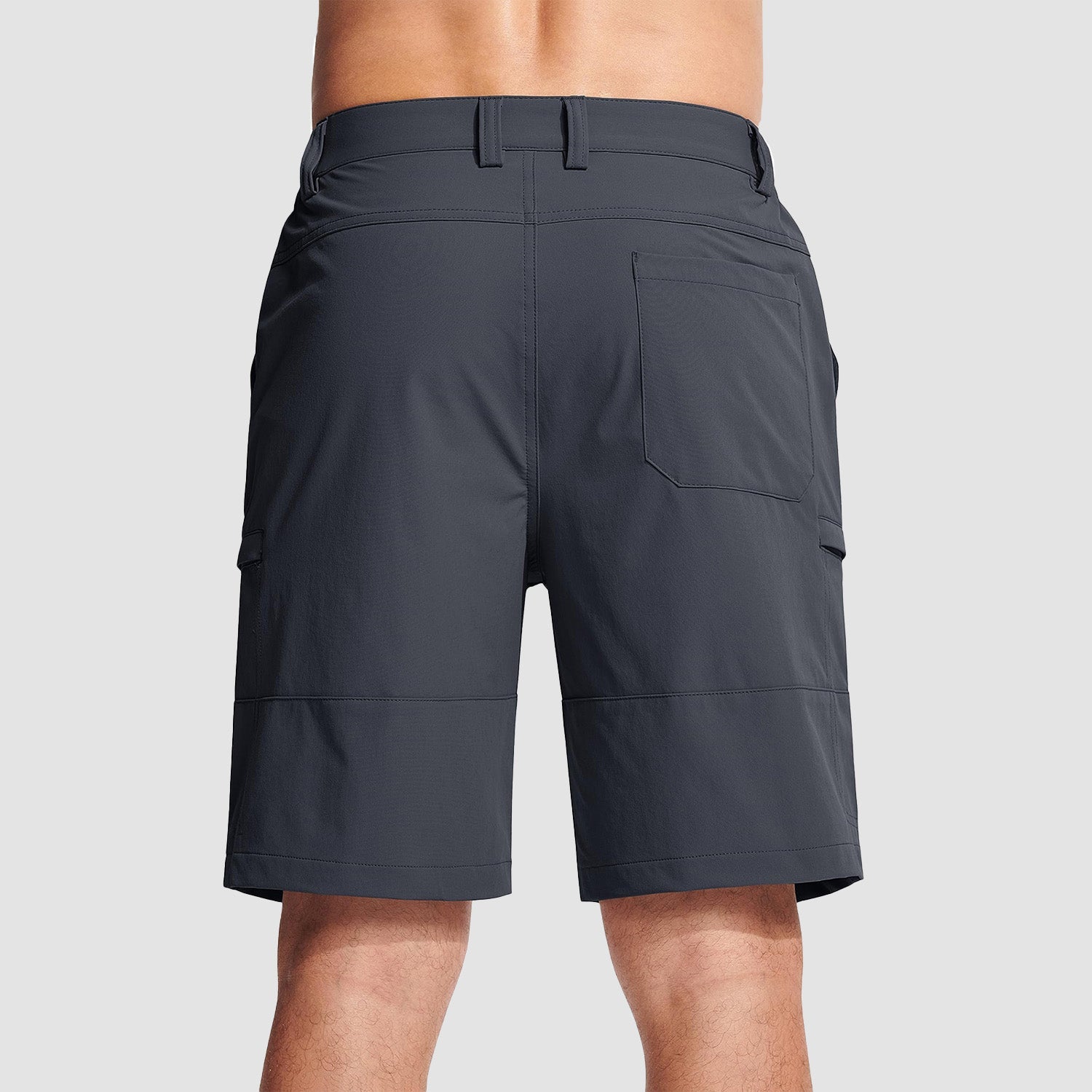Dark Grey Men's Casual Quick-Dry 5 Pockets Cargo Short - MAGCOMSEN