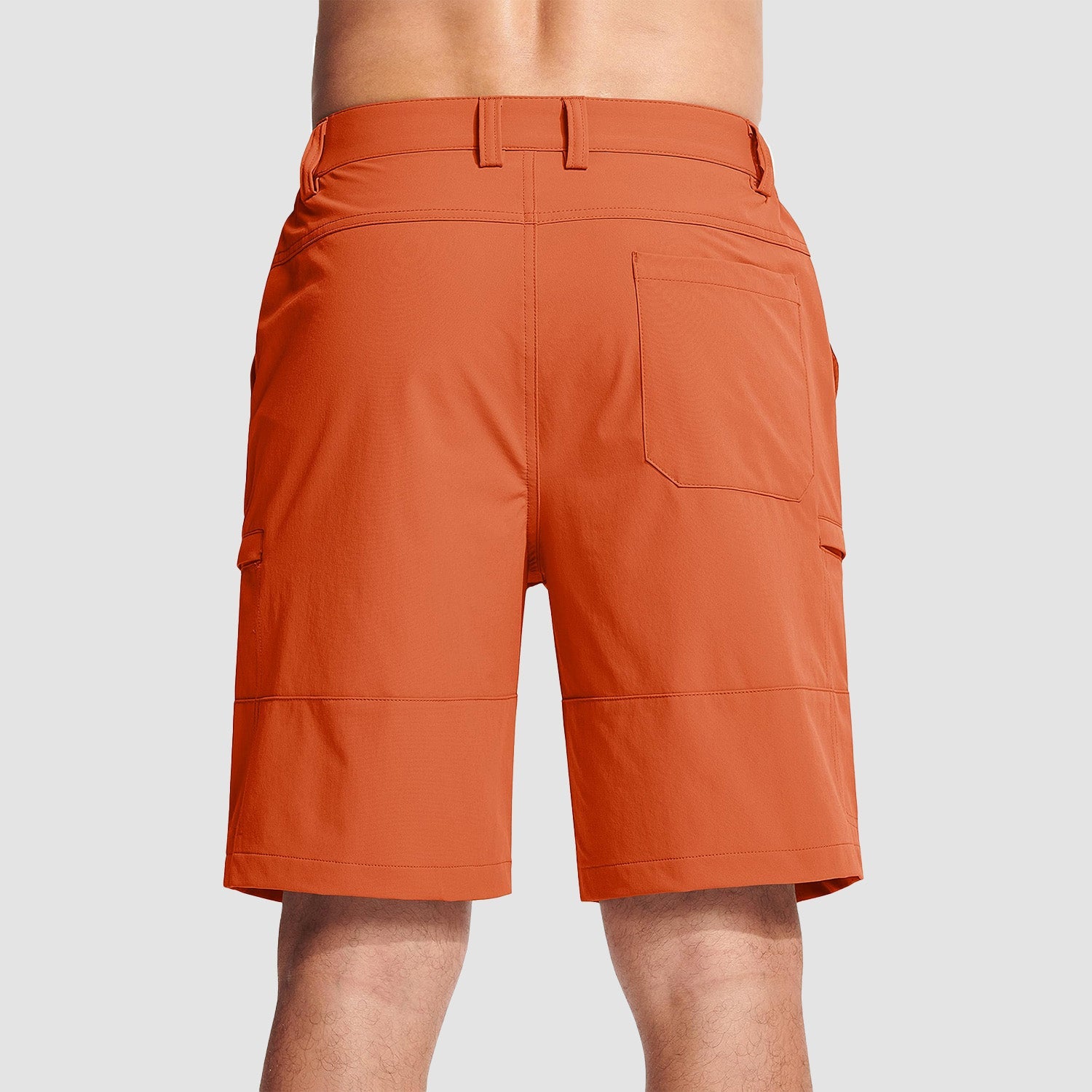 Orange Men's Casual Quick-Dry 5 Pockets Cargo Short - MAGCOMSEN