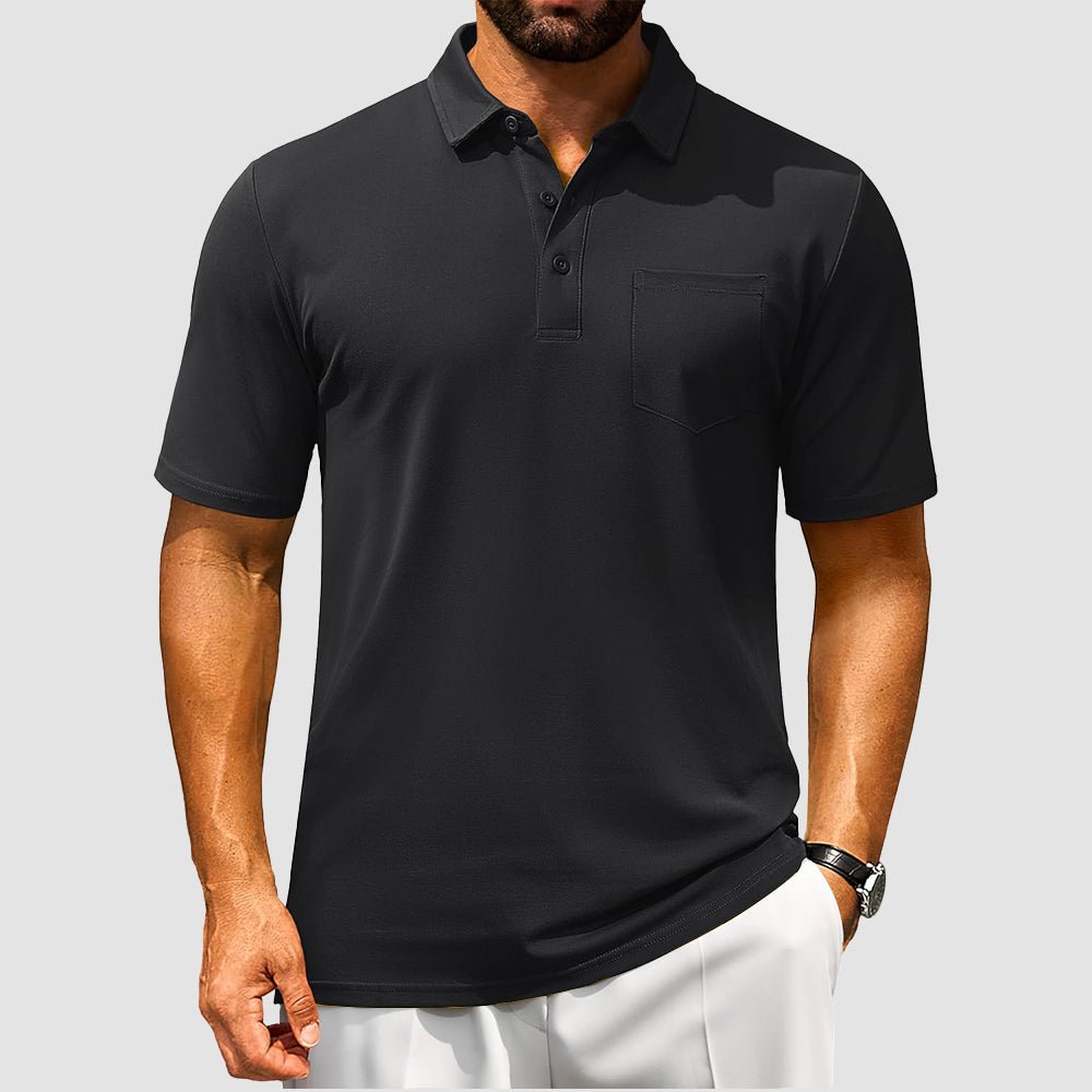 Men's Cotton Polo Shirts - Breathable Short Sleeve Golf Tee - MAGCOMSEN