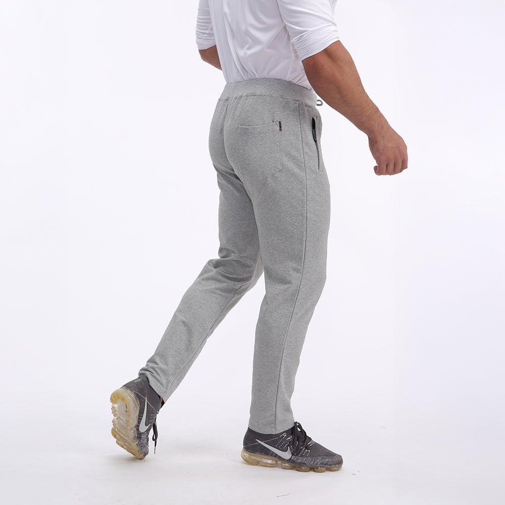 Grey Men's Fitness Pants Cotton Sweatpants - MAGCOMSEN