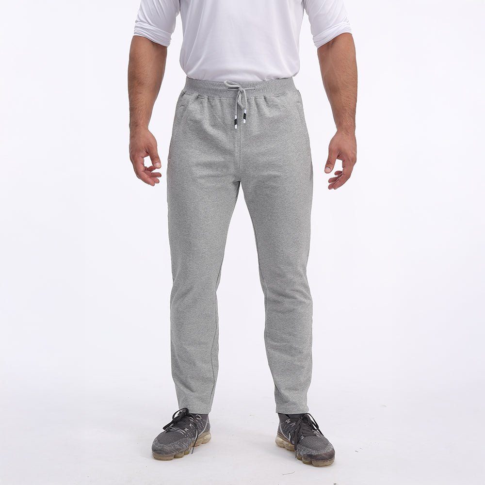 Grey Men's Fitness Pants Cotton Sweatpants - MAGCOMSEN