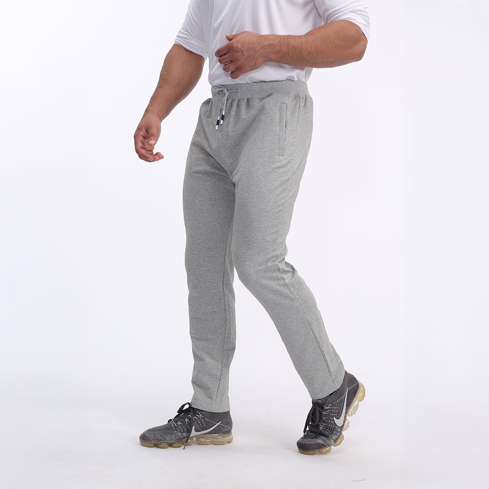 Grey Men's Fitness Pants Cotton Sweatpants - MAGCOMSEN