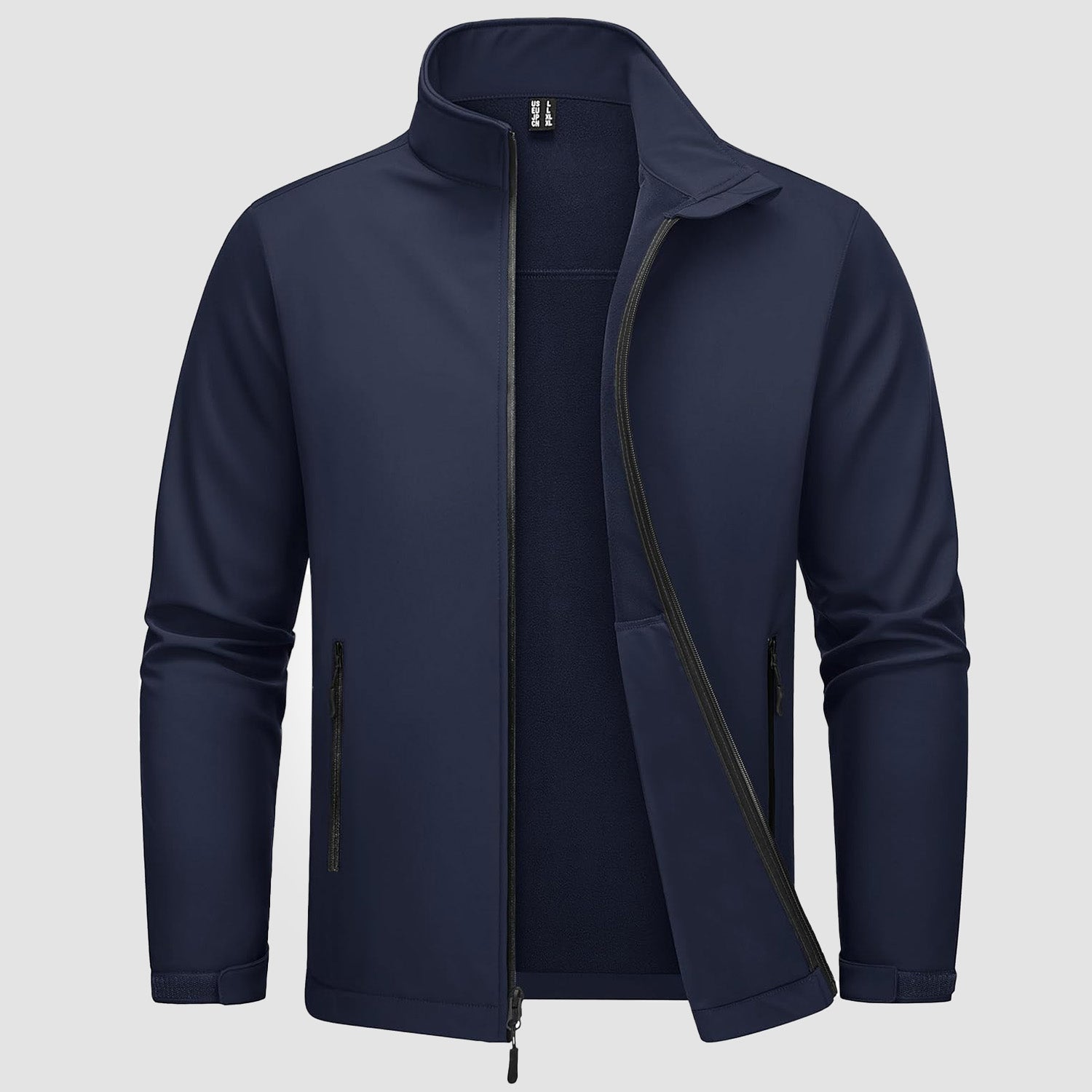Navy Men's Fleece-Lined Softshell Jacket, Waterproof & Windproof - MAGCOMSEN