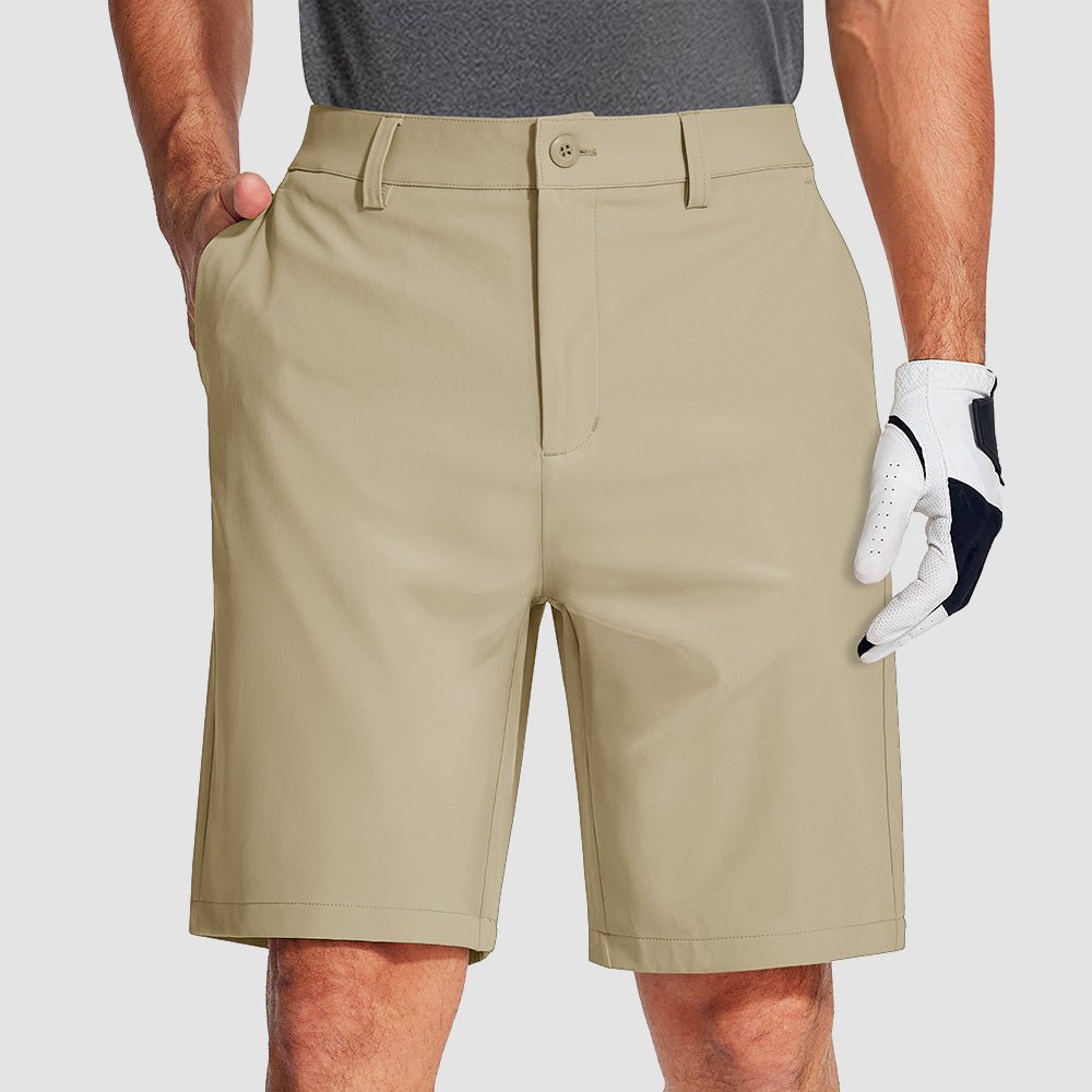 Light Blue Men's Golf Shorts 9 Inch Inseam Quick Dry Casual Shorts Stretch Hiking Dress Work Shorts with 4 Pockets Flat Front - MAGCOMSEN