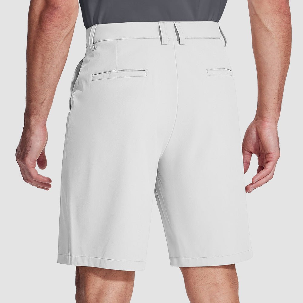 Light Blue Men's Golf Shorts 9 Inch Inseam Quick Dry Casual Shorts Stretch Hiking Dress Work Shorts with 4 Pockets Flat Front - MAGCOMSEN