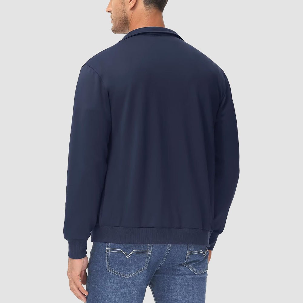 Men's Lightweight Full - Zip Track Jacket with Pockets - MAGCOMSEN