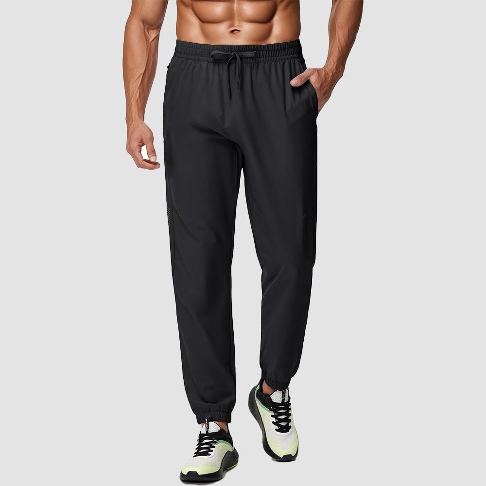Black Men's Lightweight Hiking Pants Quick Dry UPF 50+ Joggers - MAGCOMSEN