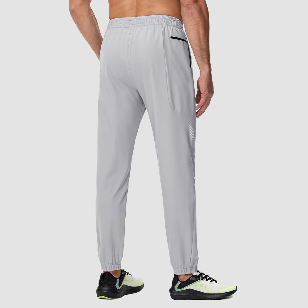 Light Grey Men's Lightweight Hiking Pants Quick Dry UPF 50+ Joggers - MAGCOMSEN