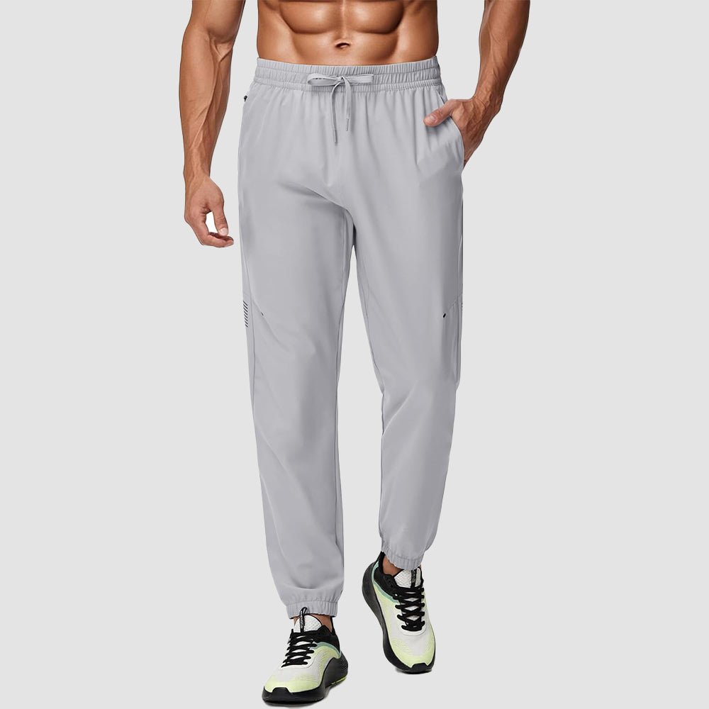 Light Grey Men's Lightweight Hiking Pants Quick Dry UPF 50+ Joggers - MAGCOMSEN