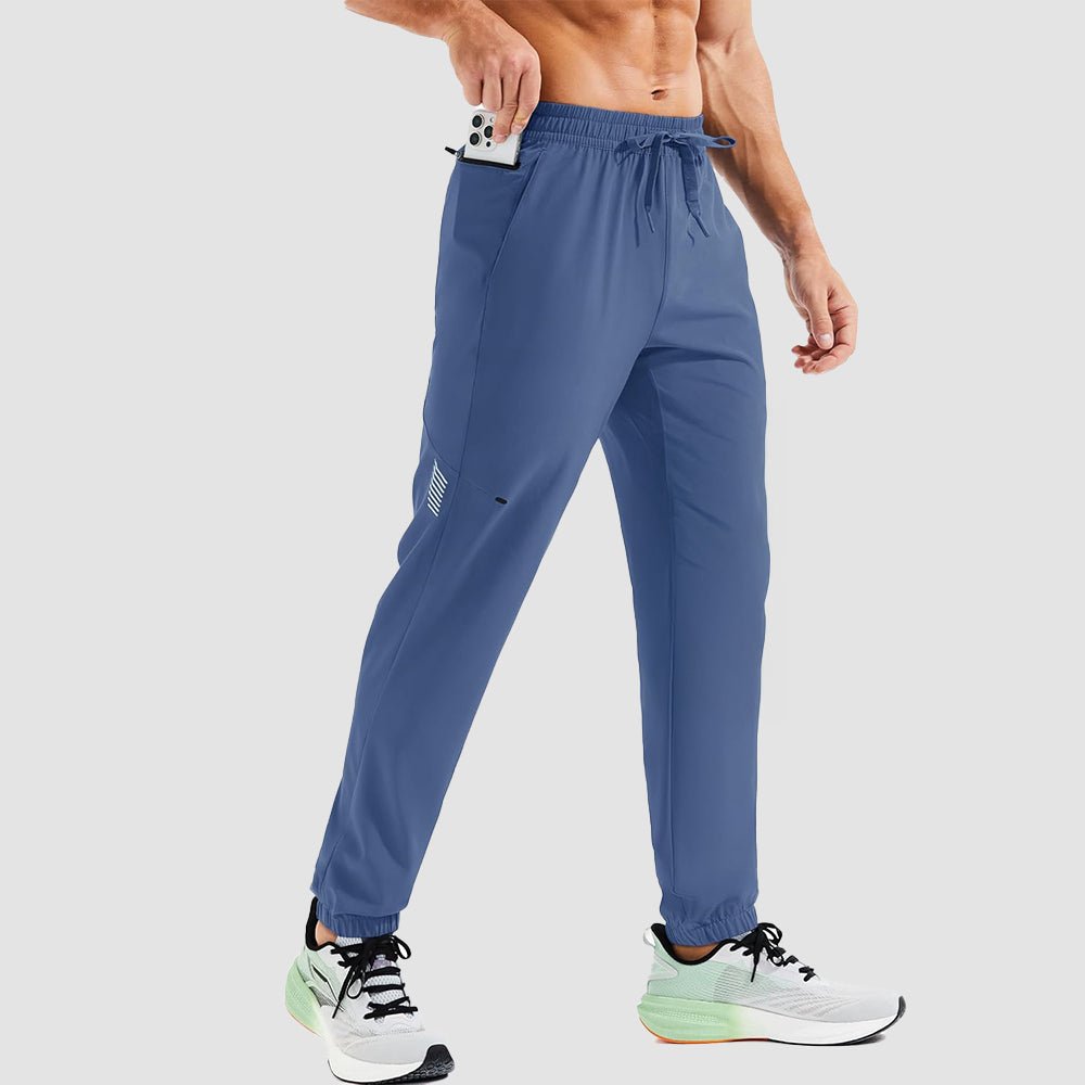 Blue Grey Men's Lightweight Hiking Pants Quick Dry UPF 50+ Joggers - MAGCOMSEN