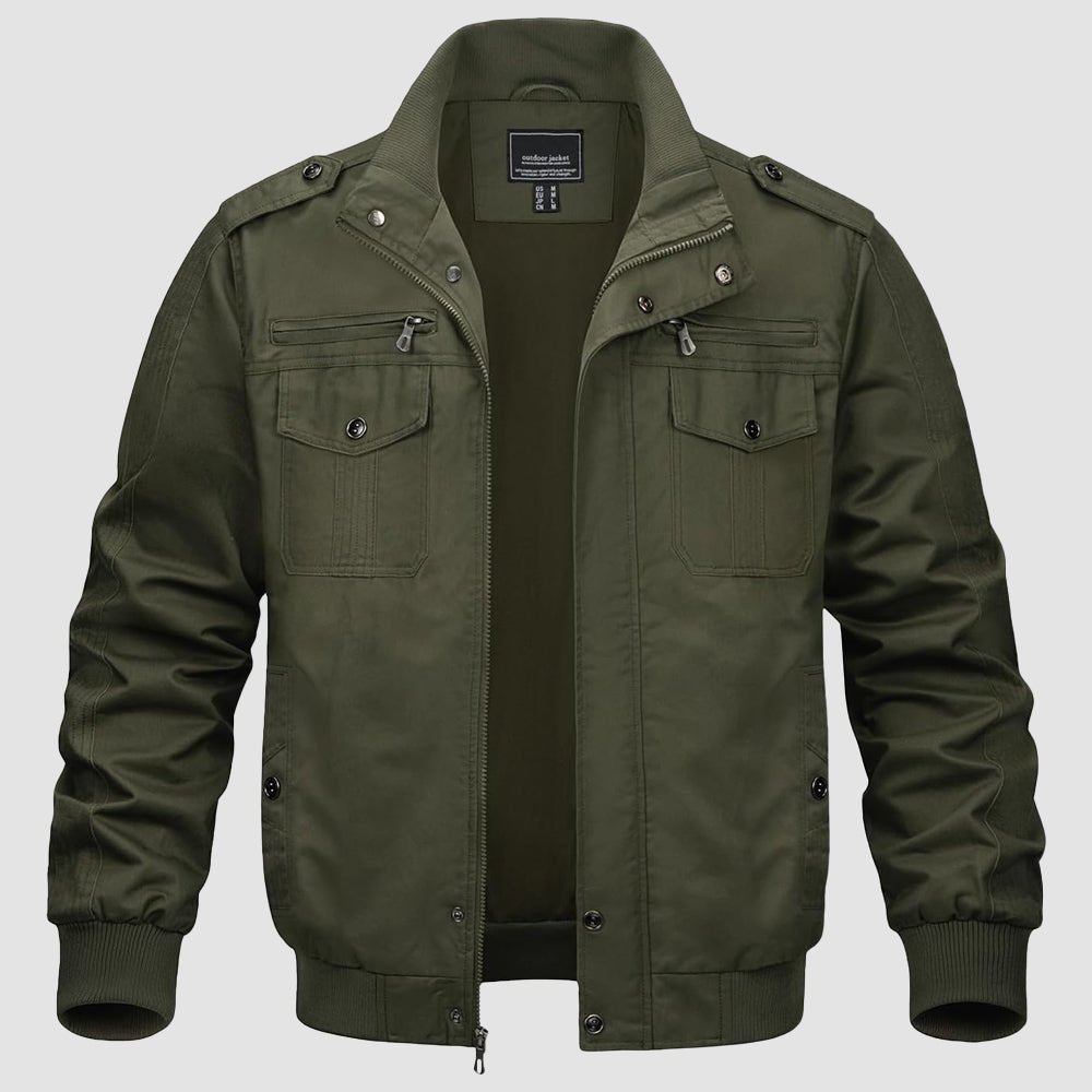 Army Green Men's Lightweight Tactical Cargo Jackets Combat Jacket - MAGCOMSEN