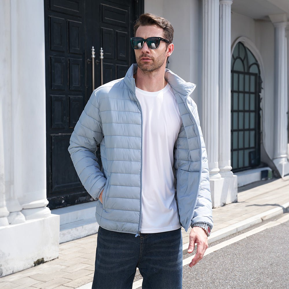 Men's Lightweight Puffer Jacket – Water-Repellent Winter Coat - MAGCOMSEN