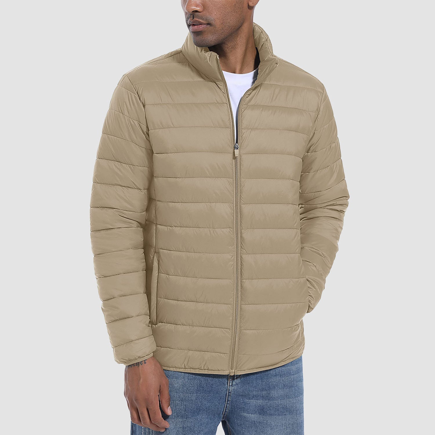 Men's Lightweight Puffer Jacket – Water-Repellent Winter Coat - MAGCOMSEN