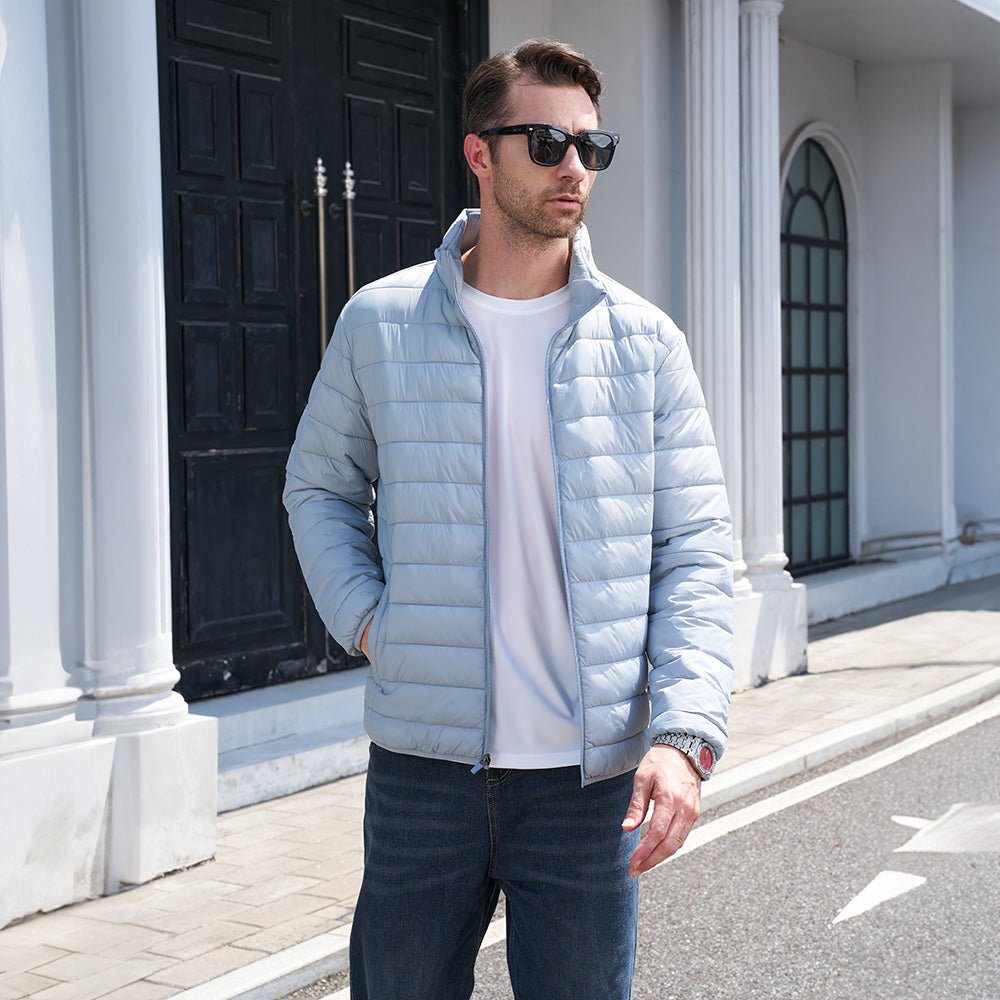 Men's Lightweight Puffer Jacket – Water-Repellent Winter Coat - MAGCOMSEN