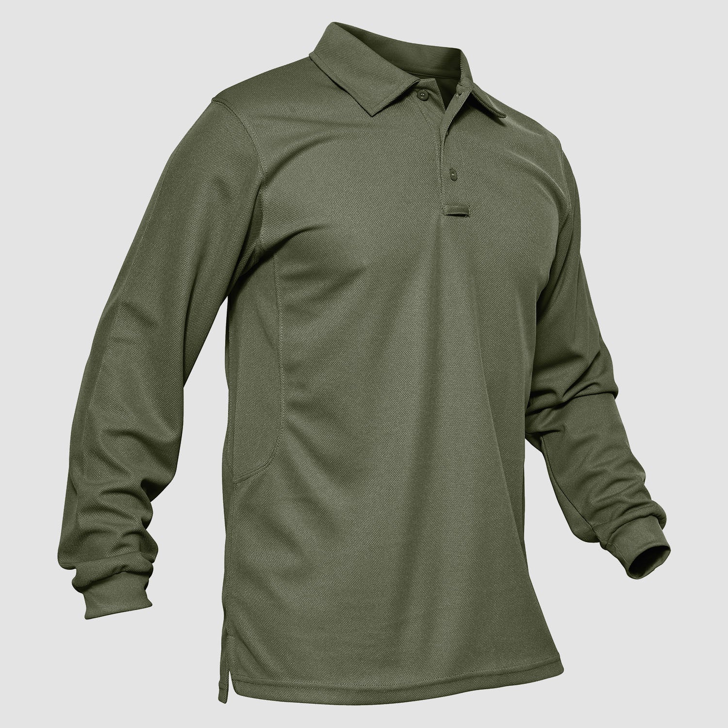 Men's Quick Dry Tactical Polo - Long Sleeve Performance Shirt Army Green by MAGCOMSEN #Color_Army Green
