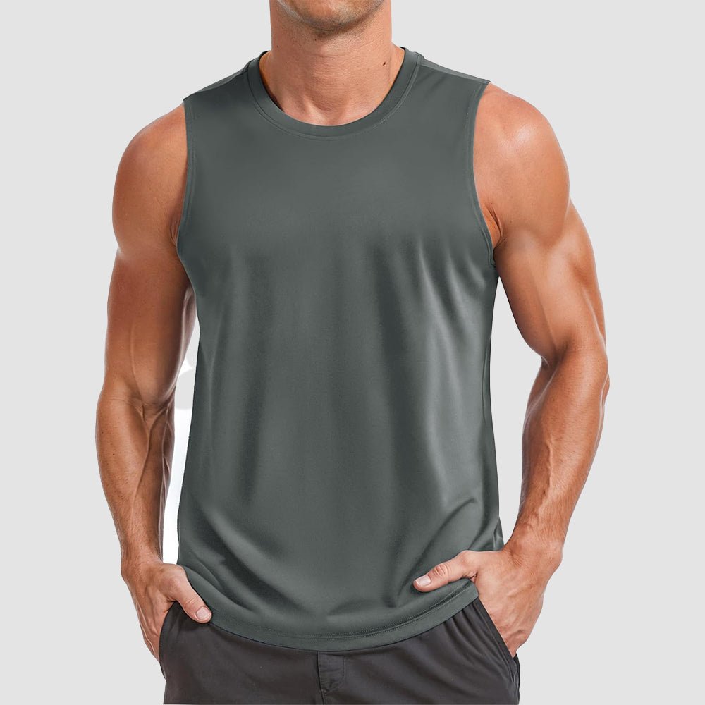 Men's Performance Muscle Tank - Quick - Dry, UV Shield for Training - MAGCOMSEN