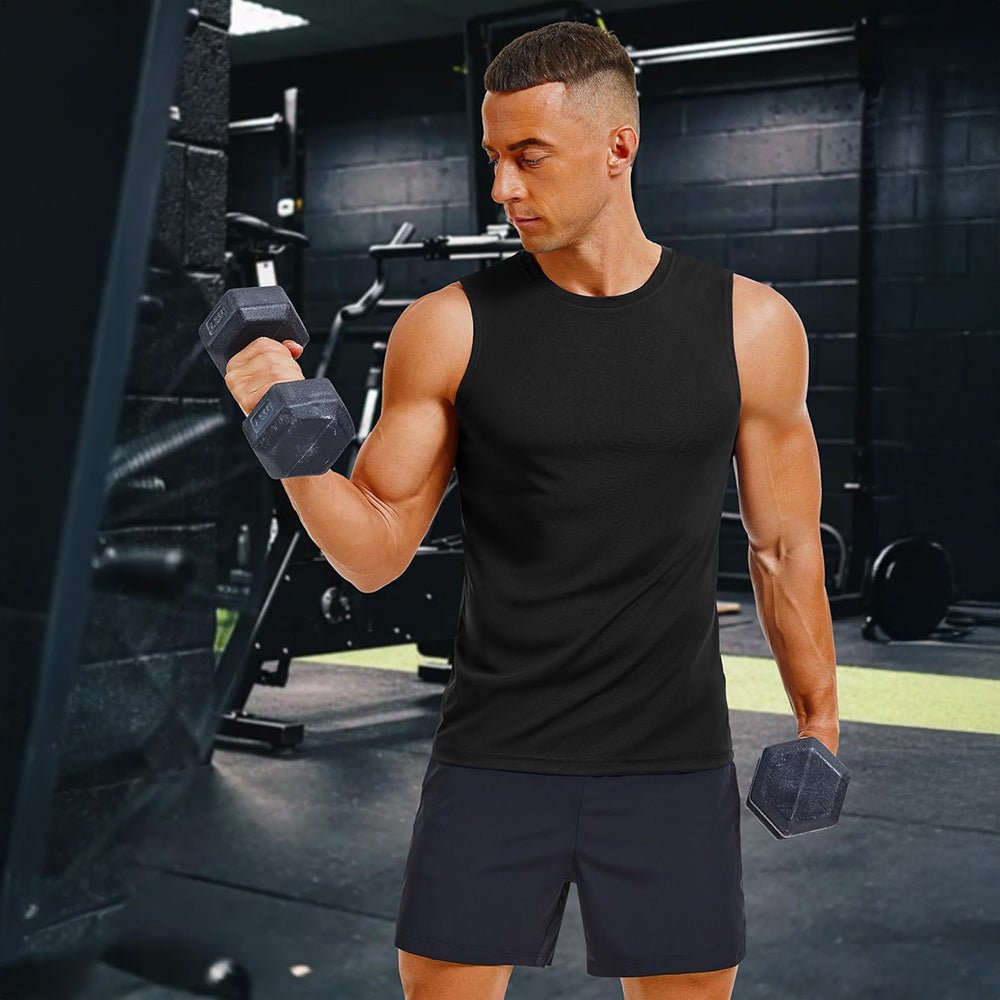 Men's Performance Muscle Tank - Quick - Dry, UV Shield for Training - MAGCOMSEN