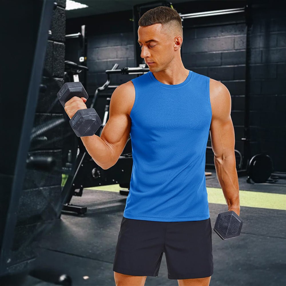 Men's Performance Muscle Tank - Quick - Dry, UV Shield for Training - MAGCOMSEN