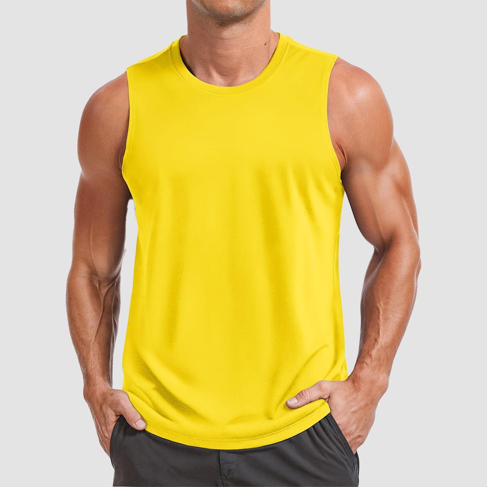 Men's Performance Muscle Tank - Quick - Dry, UV Shield for Training - MAGCOMSEN