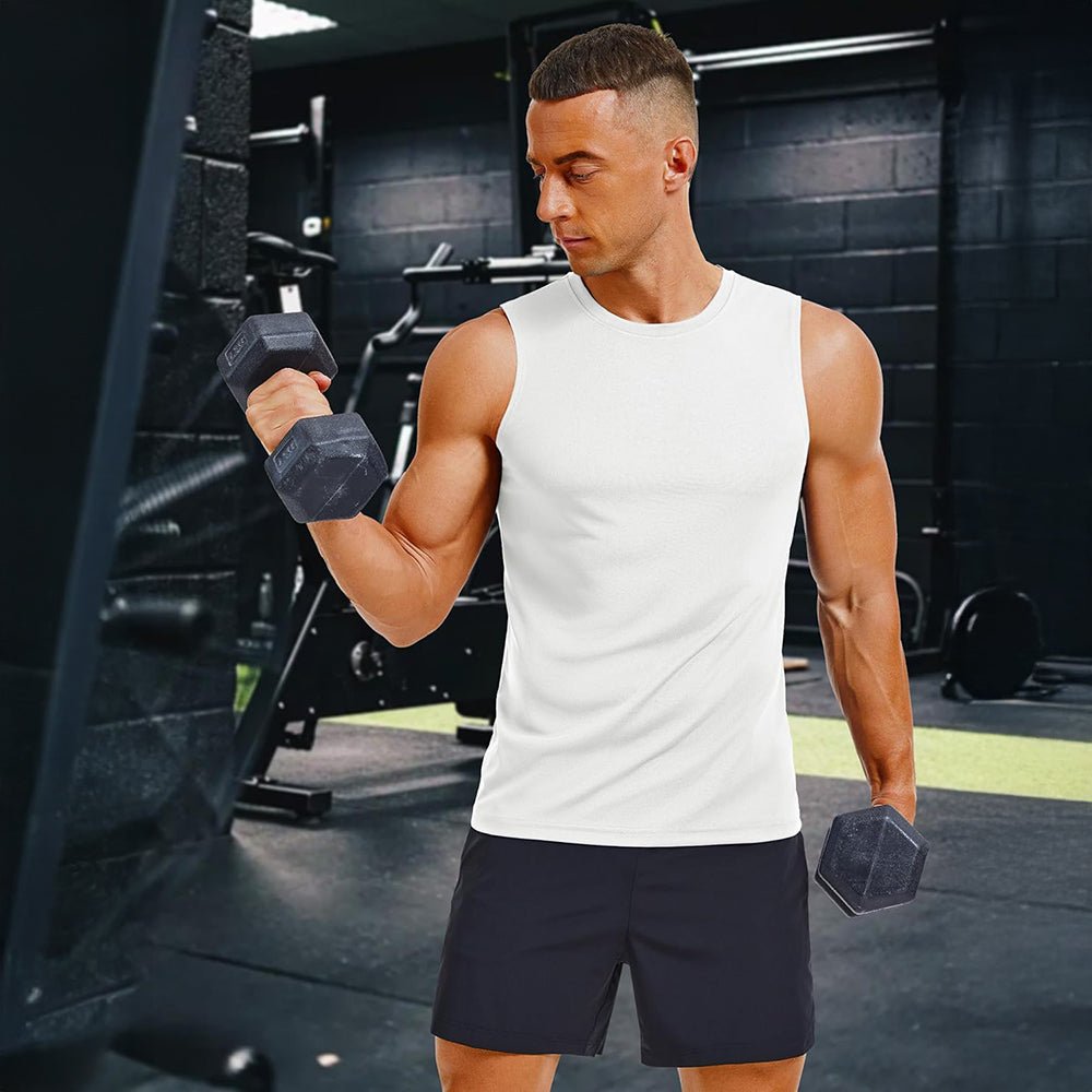 Men's Performance Muscle Tank - Quick - Dry, UV Shield for Training - MAGCOMSEN
