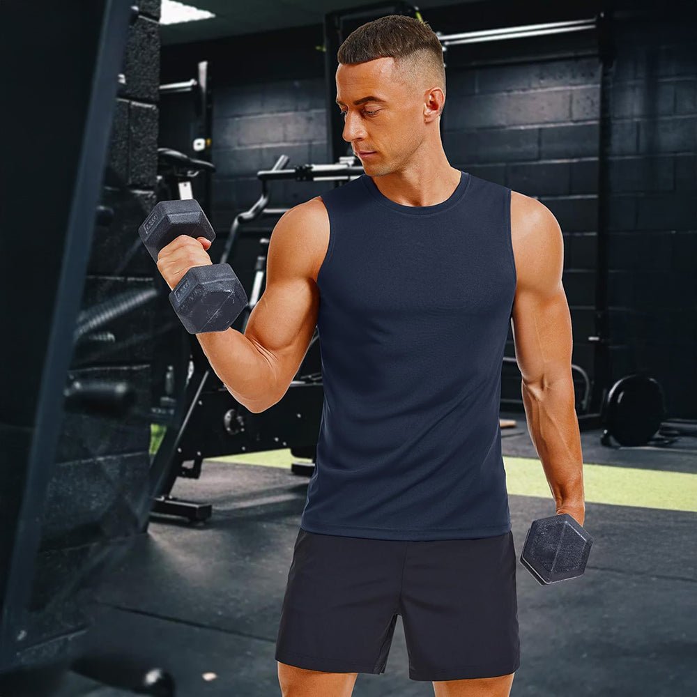 Men's Performance Muscle Tank - Quick - Dry, UV Shield for Training - MAGCOMSEN