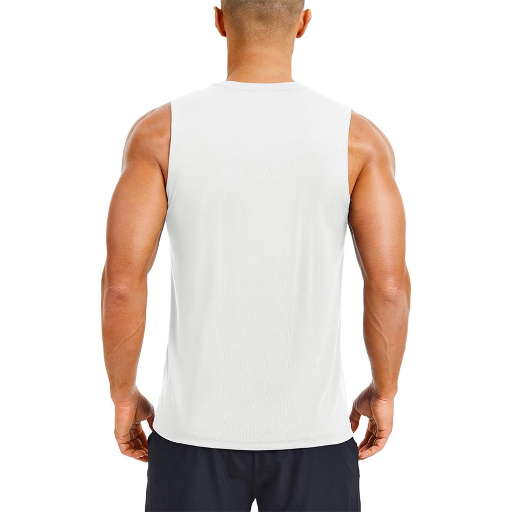 Men's Performance Muscle Tank - Quick - Dry, UV Shield for Training - MAGCOMSEN