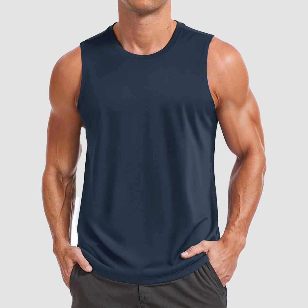 Men's Performance Muscle Tank - Quick - Dry, UV Shield for Training - MAGCOMSEN