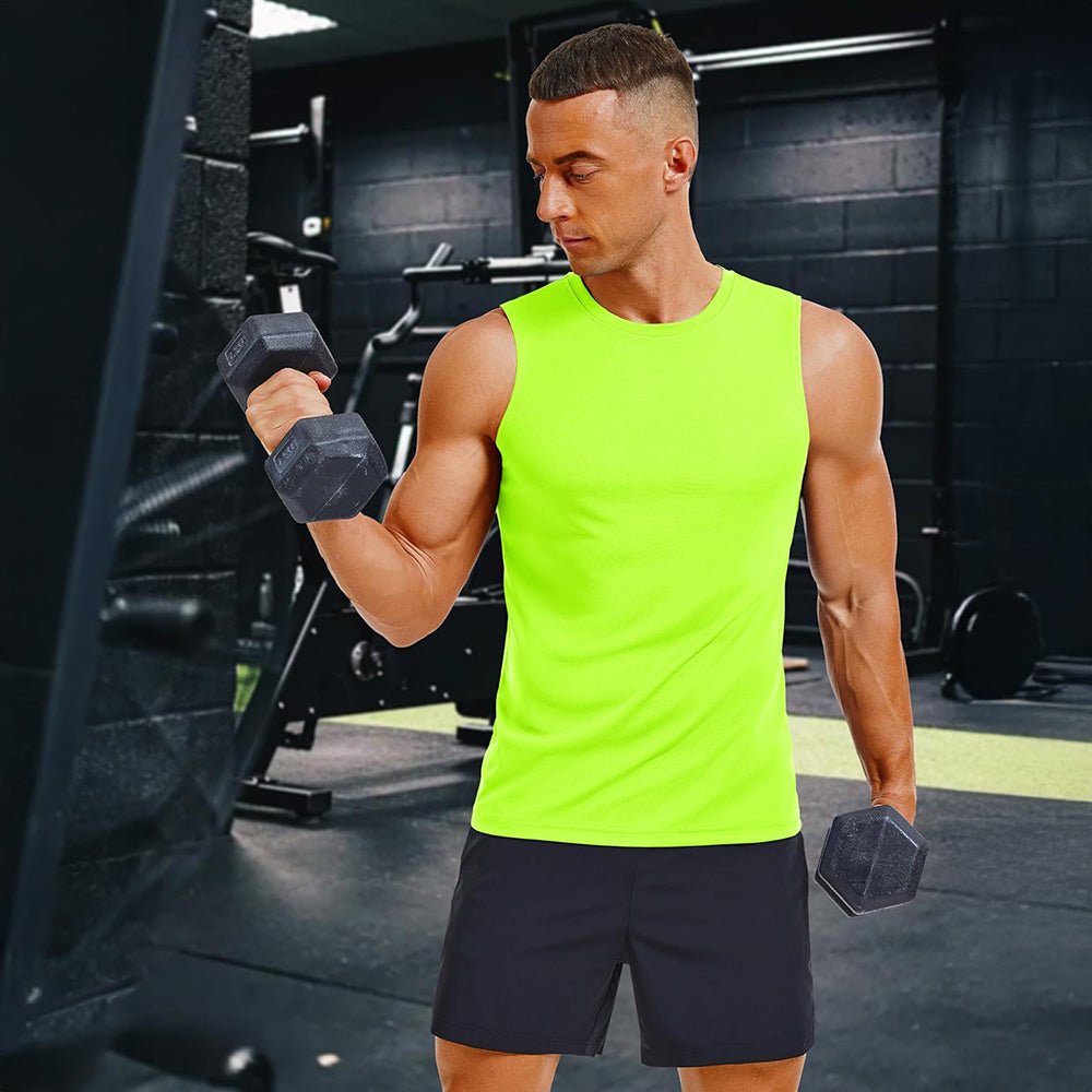 Men's Performance Muscle Tank - Quick - Dry, UV Shield for Training - MAGCOMSEN