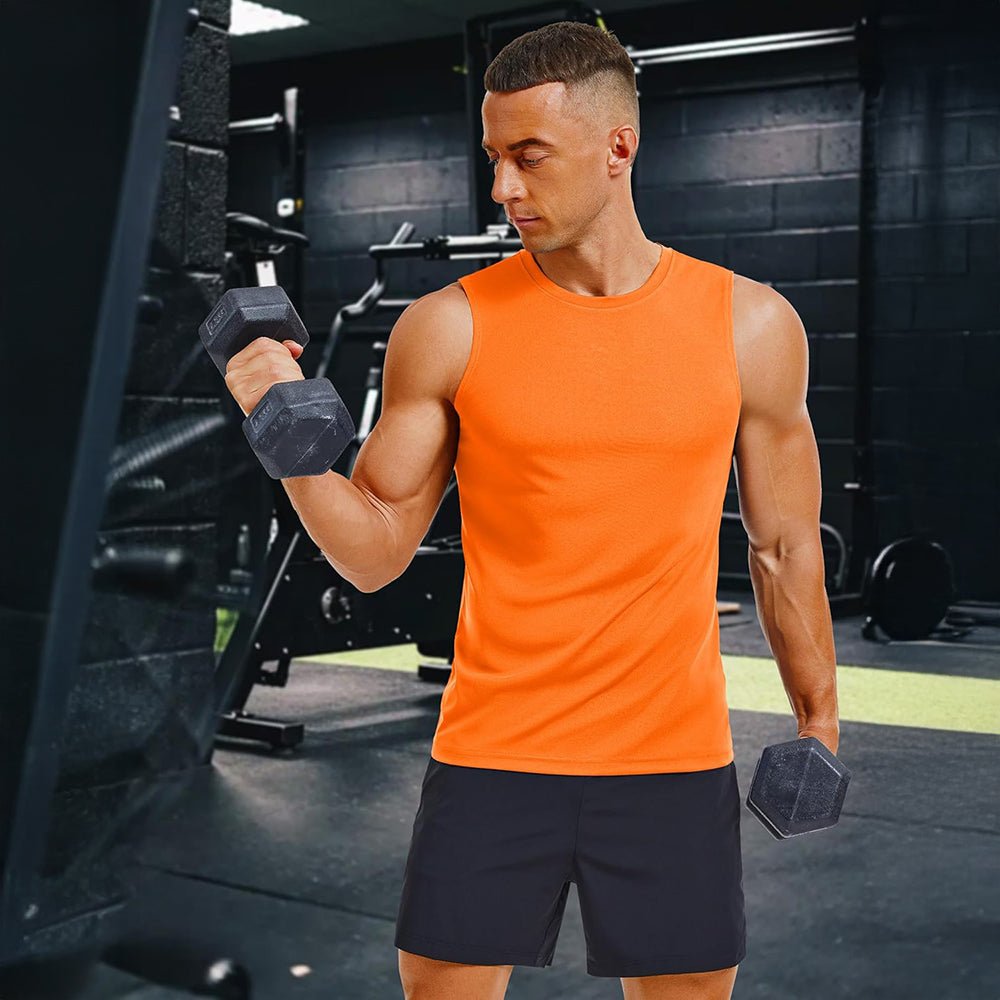 Men's Performance Muscle Tank - Quick - Dry, UV Shield for Training - MAGCOMSEN