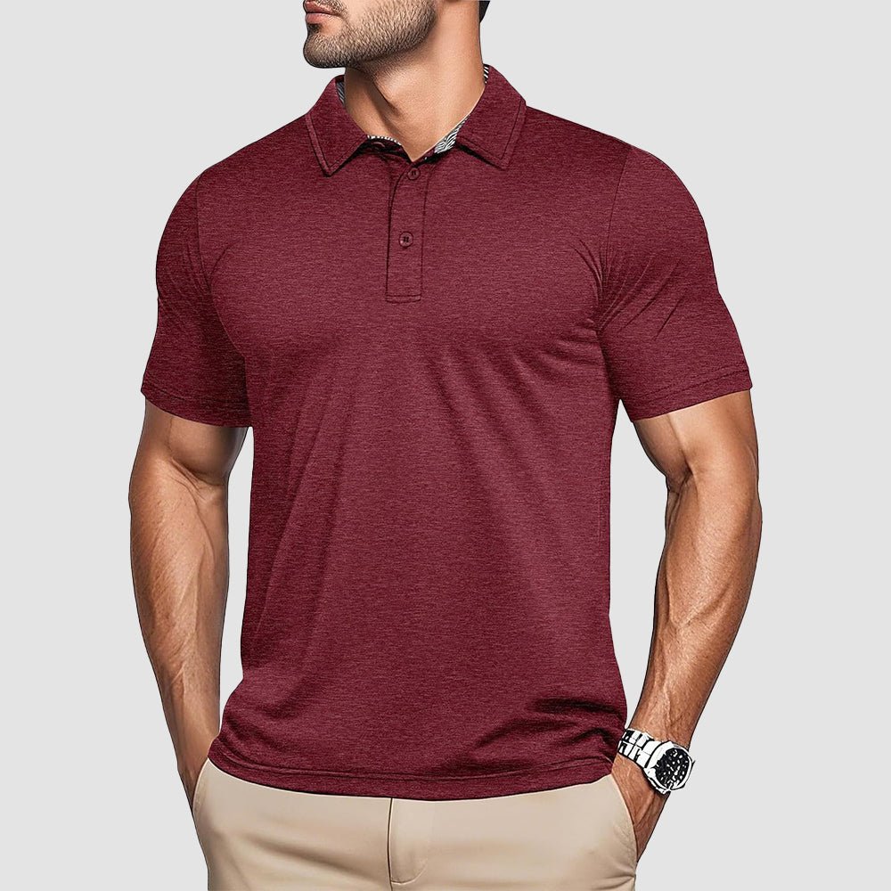 Men's Quick - Dry Performance Polo Golf Shirt - MAGCOMSEN
