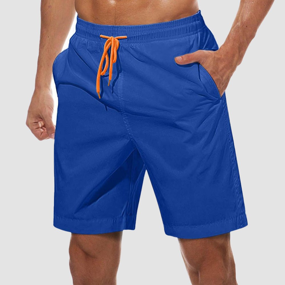 blue1 Men's Quick Dry Swim Trunks - Mesh Lining, Multi - Pocket Shorts - MAGCOMSEN