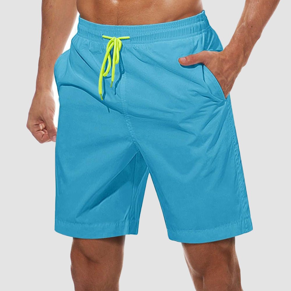 blue5 Men's Quick Dry Swim Trunks - Mesh Lining, Multi - Pocket Shorts - MAGCOMSEN