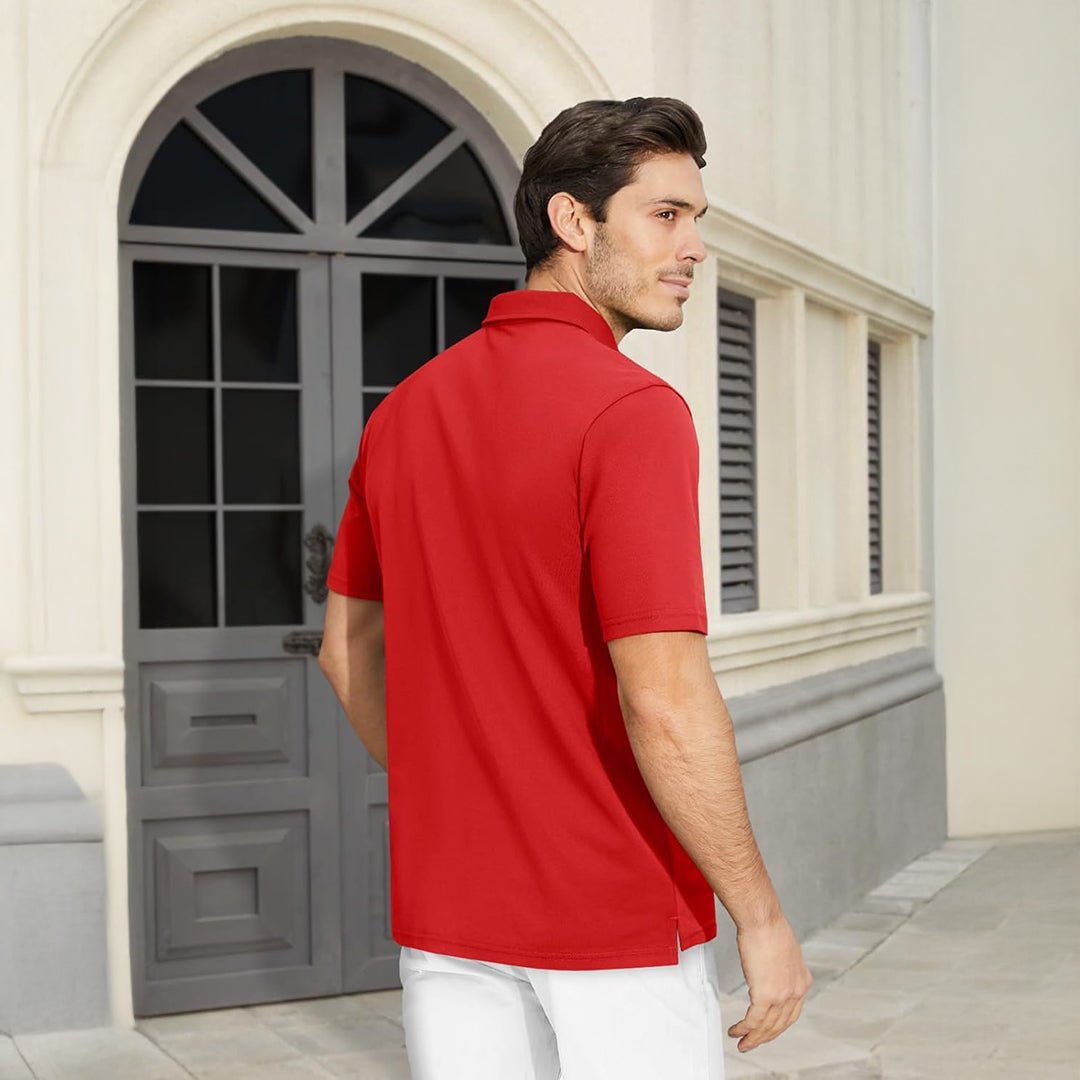 Men's Short Sleeve Golf Polo Shirt - MAGCOMSEN