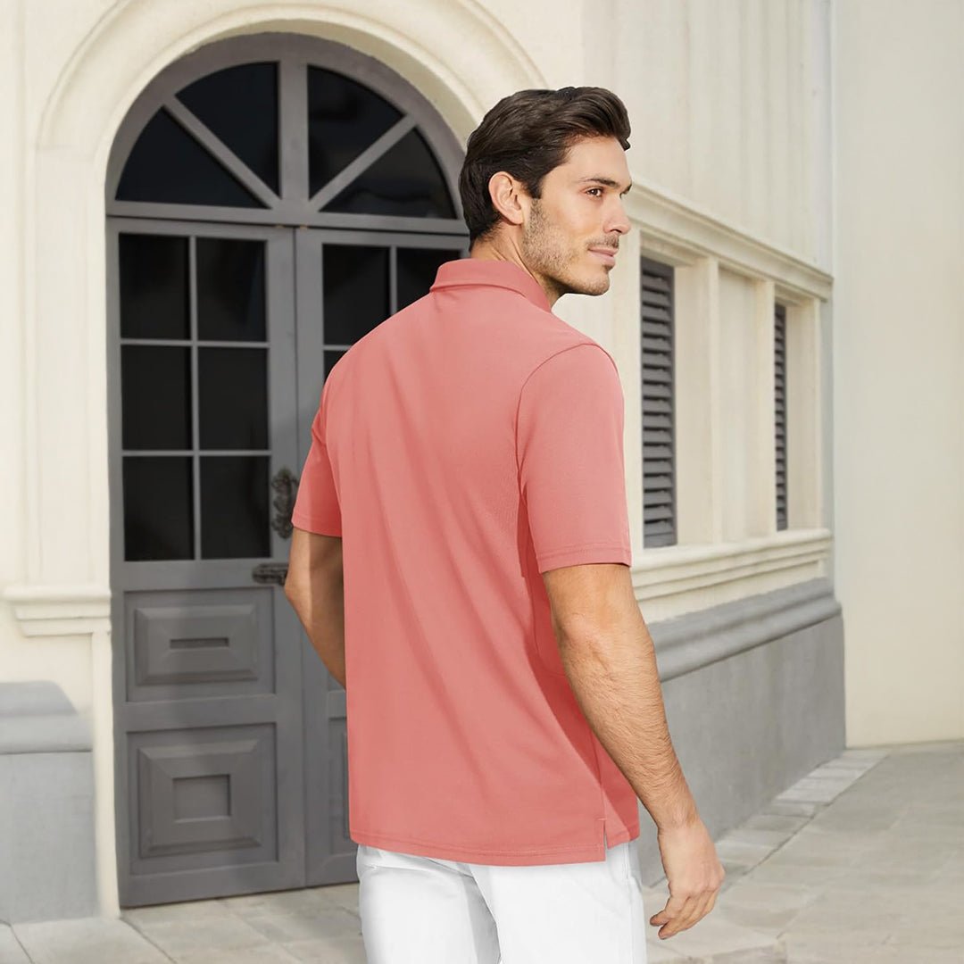 Men's Short Sleeve Golf Polo Shirt - MAGCOMSEN