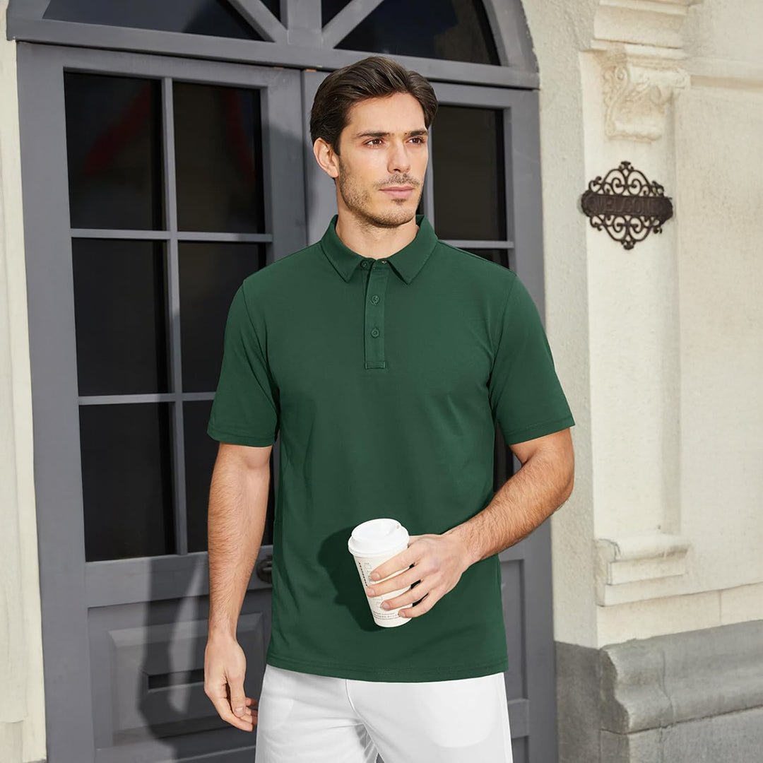 Men's Short Sleeve Golf Polo Shirt - MAGCOMSEN