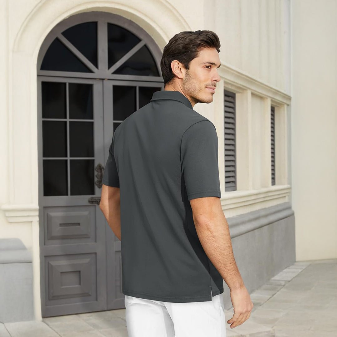 Men's Short Sleeve Golf Polo Shirt - MAGCOMSEN