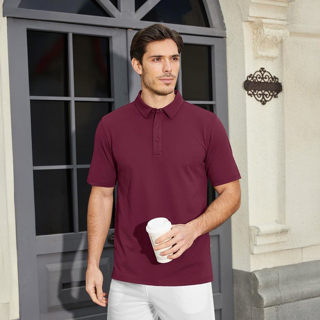 Men's Short Sleeve Golf Polo Shirt - MAGCOMSEN