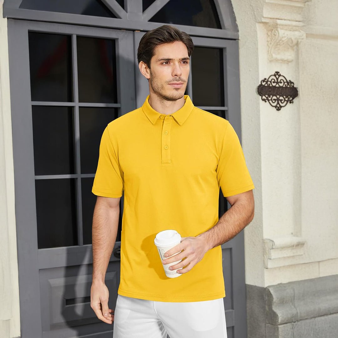 Men's Short Sleeve Golf Polo Shirt - MAGCOMSEN