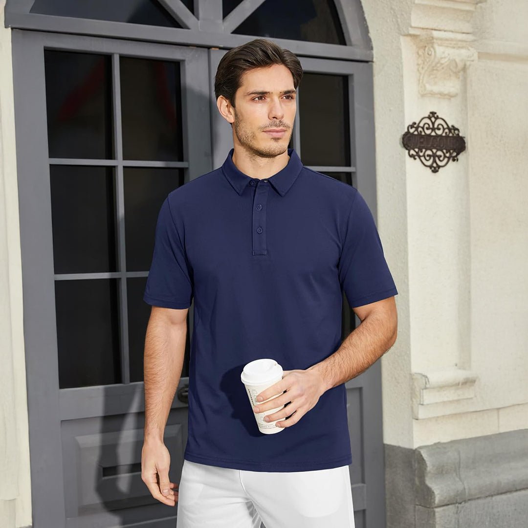 Men's Short Sleeve Golf Polo Shirt - MAGCOMSEN