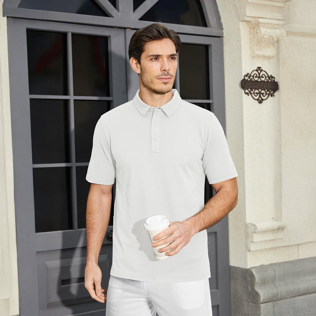 Men's Short Sleeve Golf Polo Shirt - MAGCOMSEN