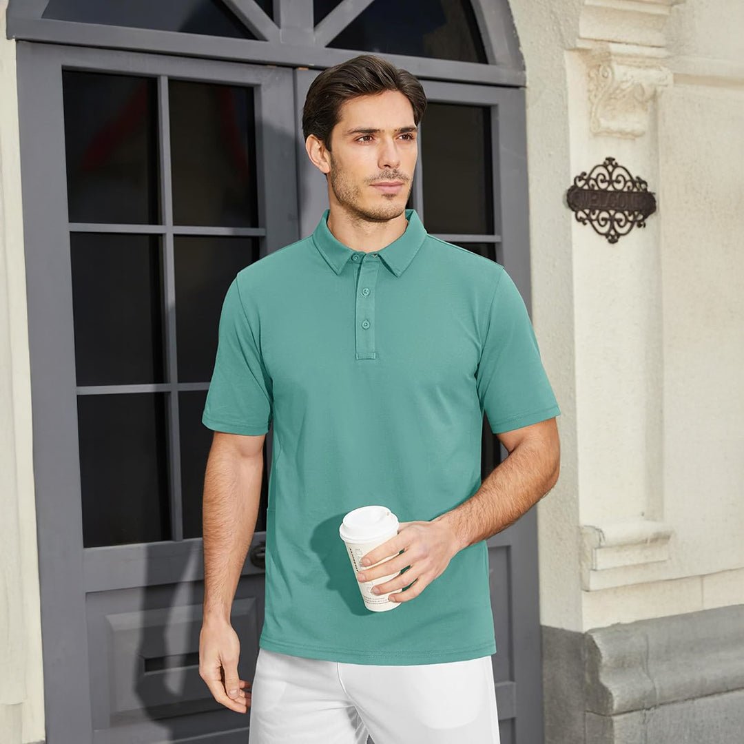 Men's Short Sleeve Golf Polo Shirt - MAGCOMSEN
