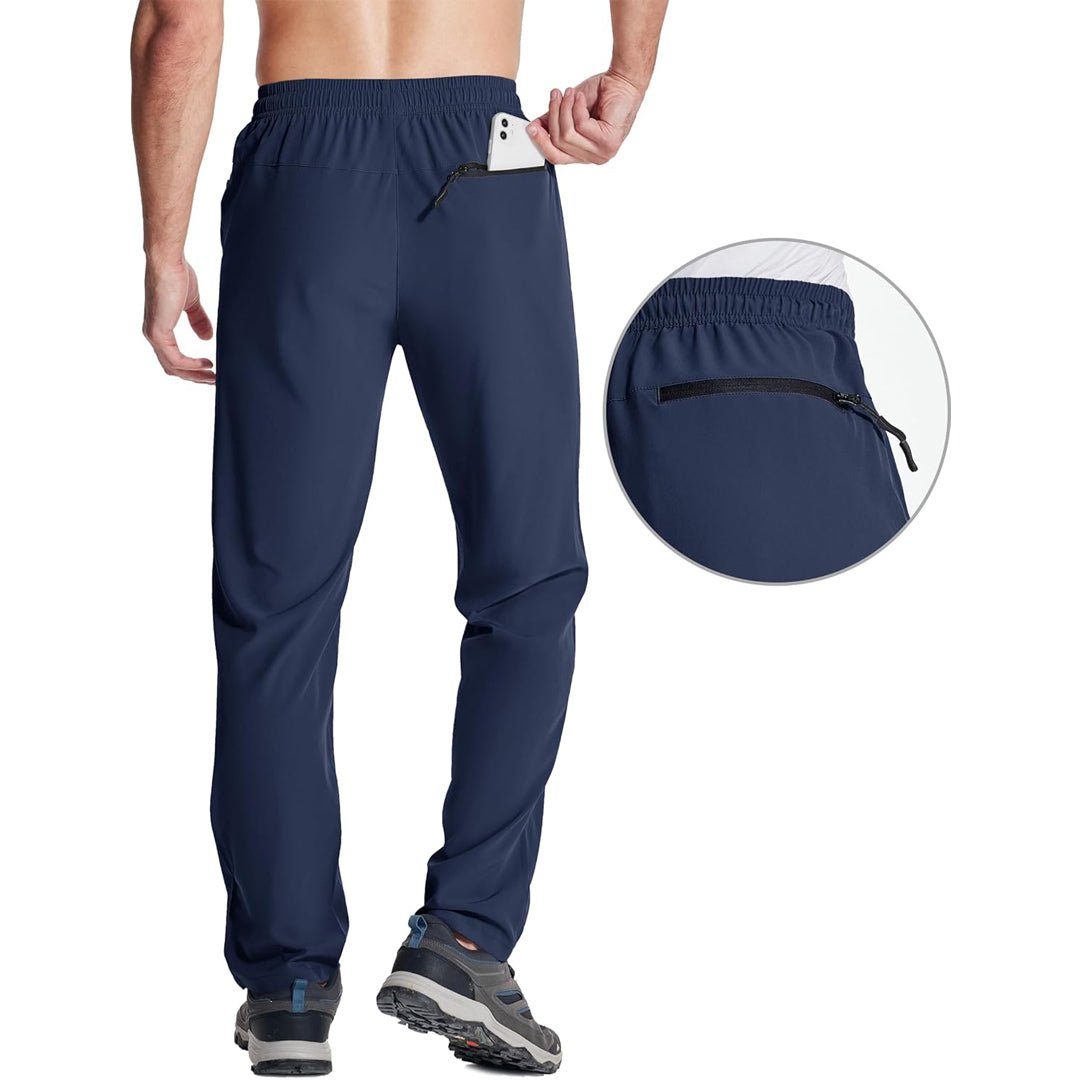 Navy Men's Sweatpants Stretch Lightweight Quick Dry Trousers - MAGCOMSEN