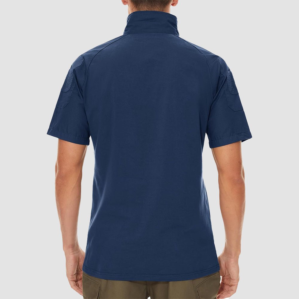 Royal Blue Men's Tactical 1/4 Zip Camo Shirts | Slim Fit - MAGCOMSEN